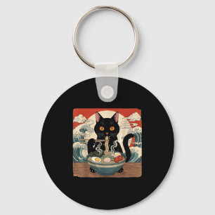 Kawaii Ramen Cat Anime Japanese Noodles Food Wave Keychain