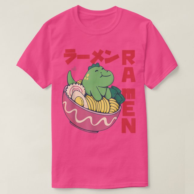 Kawaii Ramen Dinosaur  T-Shirt (Design Front)