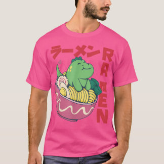 Kawaii Ramen Dinosaur  T-Shirt