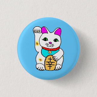 Kawaii Rave Lucky Cat Maneki Neko Button
