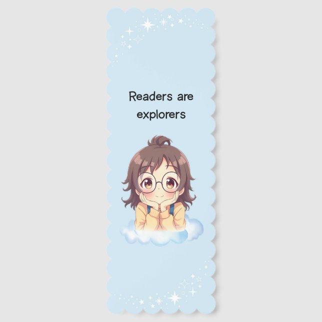 Kawaii Reader Bookmark | Cute Pastel Bookmark (Front)