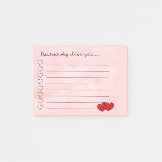 Kawaii reasons i love you cute message post-it notes