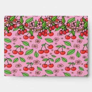 Kawaii Red Cherry Vibes Cute Girly Aesthetic  Envelope
