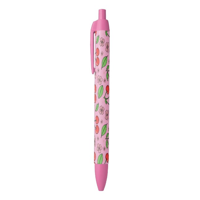 Kawaii Red Cherry Vibes Cute Girly Aesthetic Pen (Top (Vertical))