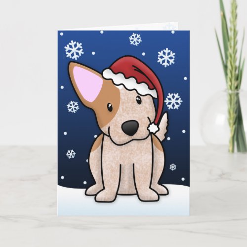 Kawaii Red Heeler Christmas Card