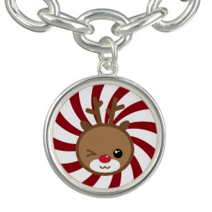 Kawaii Reindeer Bracelet and Charm