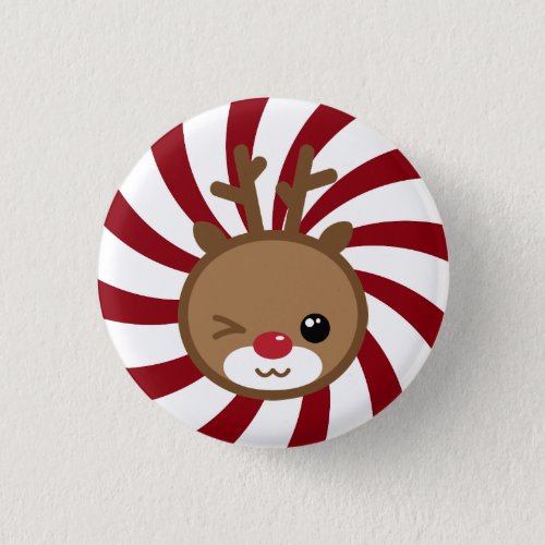 Kawaii Reindeer Button