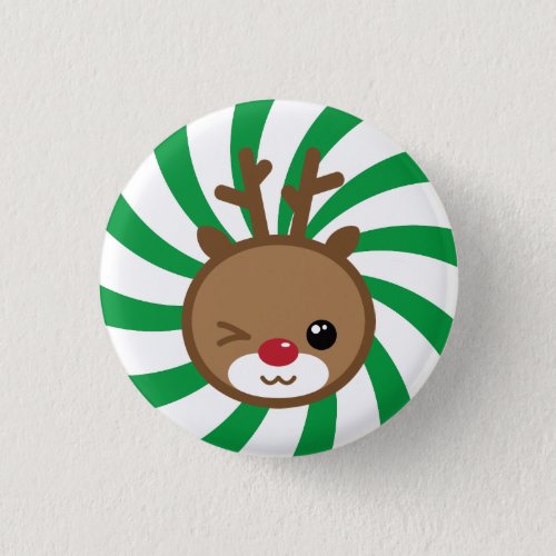 Kawaii Reindeer Button