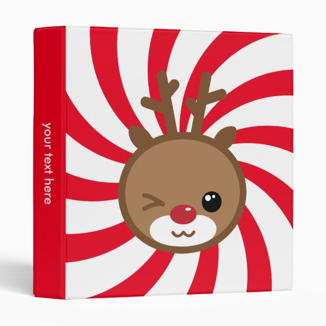 Kawaii Reindeer Christmas Binder (Front/Spine)