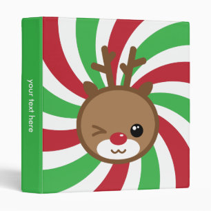 Kawaii Reindeer Christmas Binder
