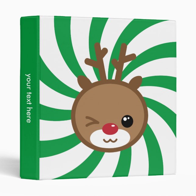Kawaii Reindeer Christmas Binder (Front/Spine)