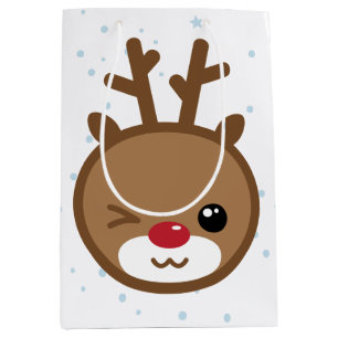 Kawaii Reindeer Christmas Gift Bag