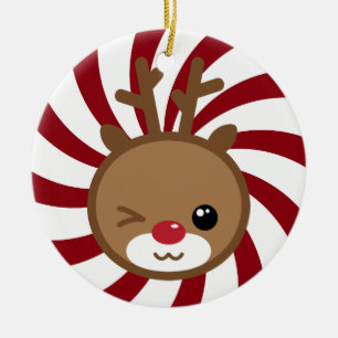 Kawaii Reindeer Christmas Ornament