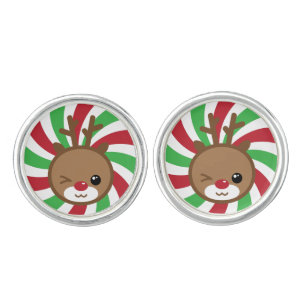 Kawaii Reindeer Cufflinks