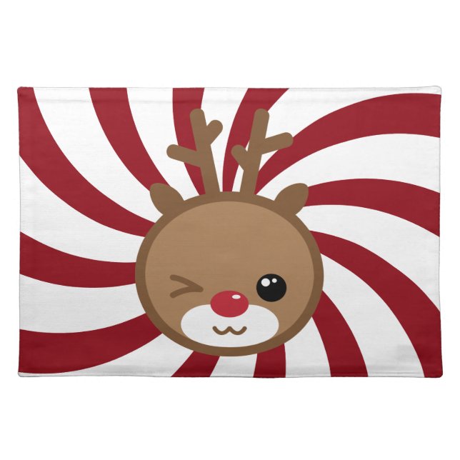 Kawaii Reindeer Placemat (Front)
