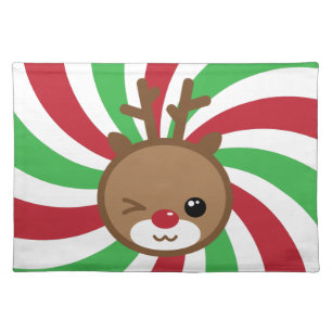 Kawaii Reindeer Placemat
