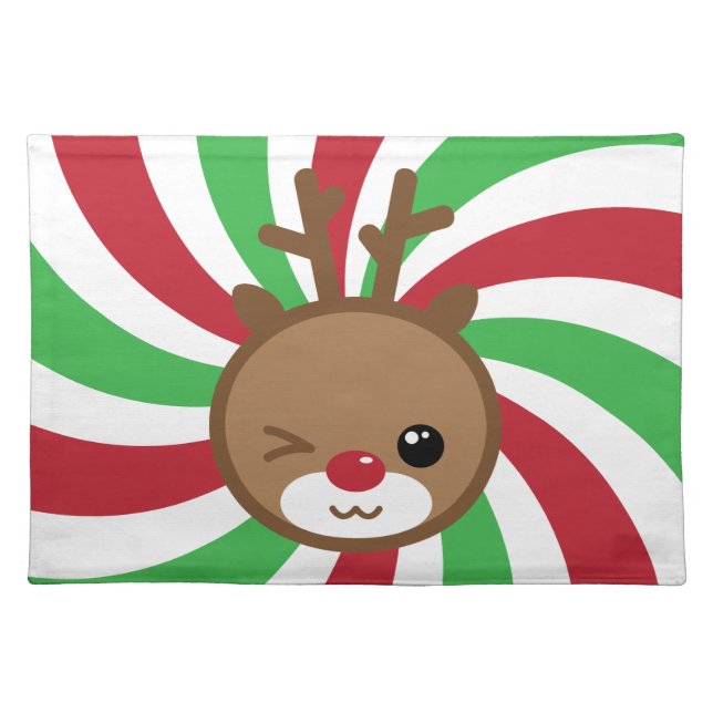 Kawaii Reindeer Placemat (Front)