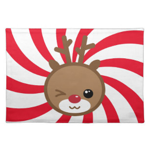 Kawaii Reindeer Placemat