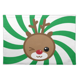 Kawaii Reindeer Placemat