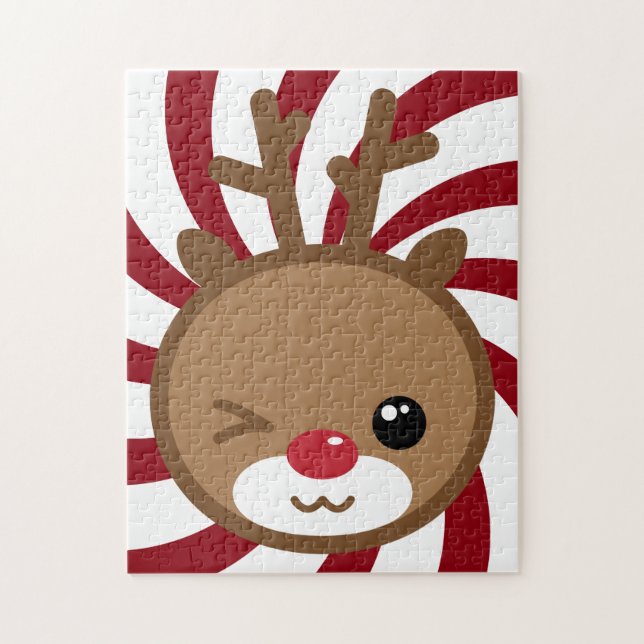 Kawaii Reindeer Puzzle (Vertical)