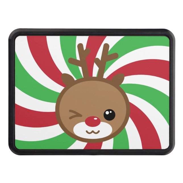 Kawaii Reindeer Trailer Hitch Cover (Front)