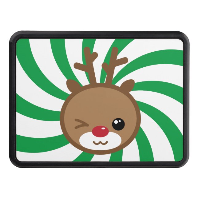 Kawaii Reindeer Trailer Hitch Cover (Front)