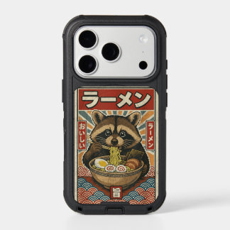 Kawaii Retro Vintage Japanese Slurping Ramen Racco iPhone 17 Pro Case