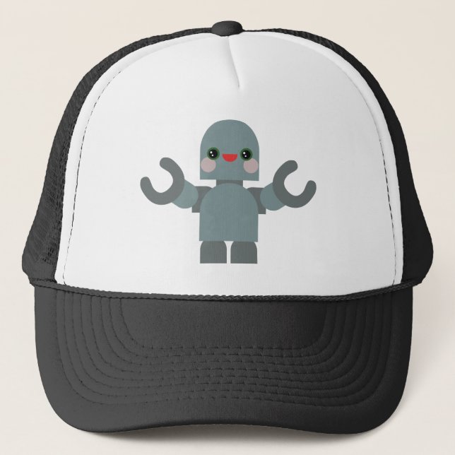 Kawaii Robot Trucker Hat (Front)