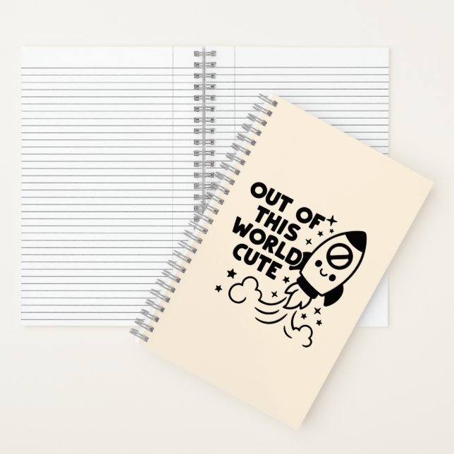 Kawaii Rocket Design Children's Notebook (Inside)