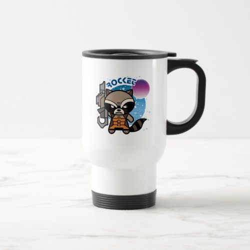 Kawaii Rocket Raccoon In Space Travel Mug