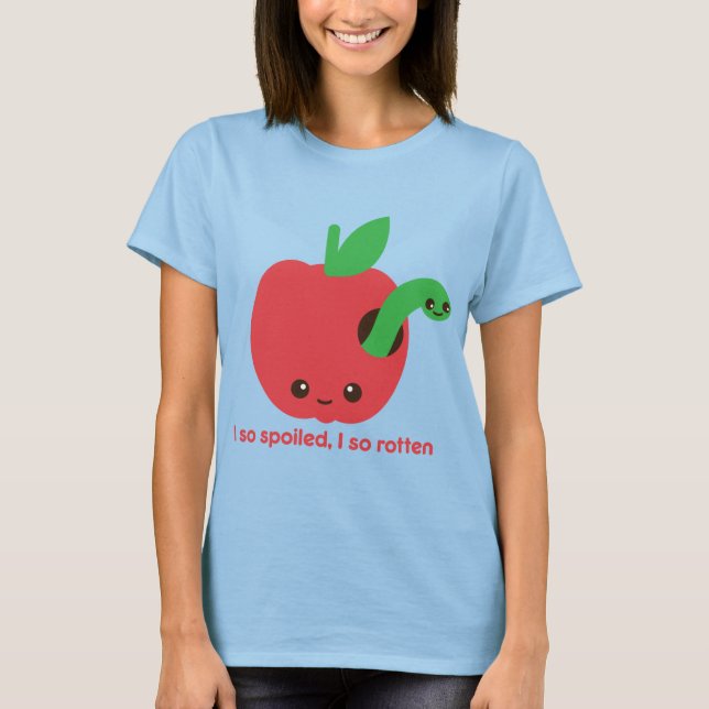 Kawaii Rotten Apple T-Shirt (Front)