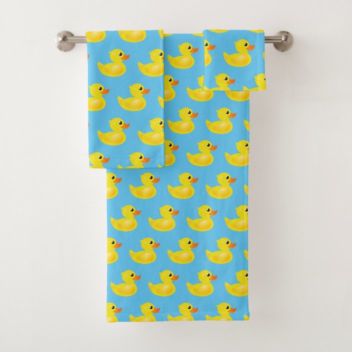 Kawaii Rubber Ducks Bath Towel Set Zazzle
