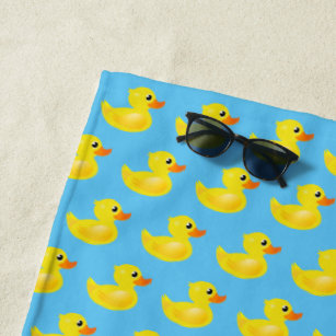 Kawaii Rubber Ducks Beach Towel