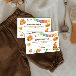 Kawaii Rustic Taco Diaper Raffle Baby Shower Enclosure Card