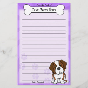 Kawaii Saint Bernard Stationery