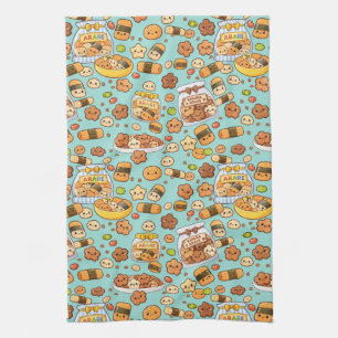 Kawaii Sakura Arare kakimochi Kitchen Towel