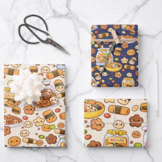 Kawaii sakura arare snack wrapping paper sheets