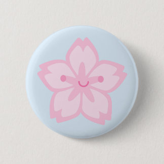 Kawaii Sakura Cherry Blossom Flower Pinback Button
