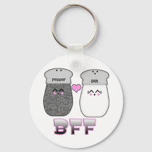 Kawaii Salt n Pepper BFF Keychain