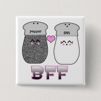 Kawaii Salt n Pepper BFF Pinback Button