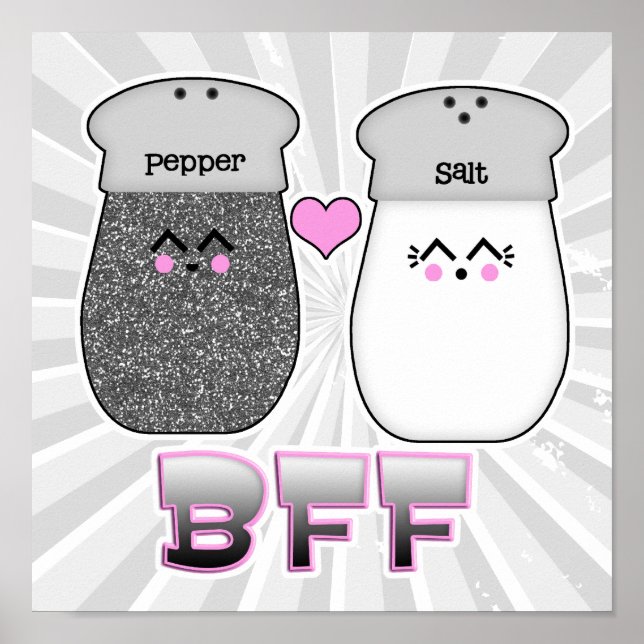 Kawaii Salt n Pepper BFF Poster (Front)
