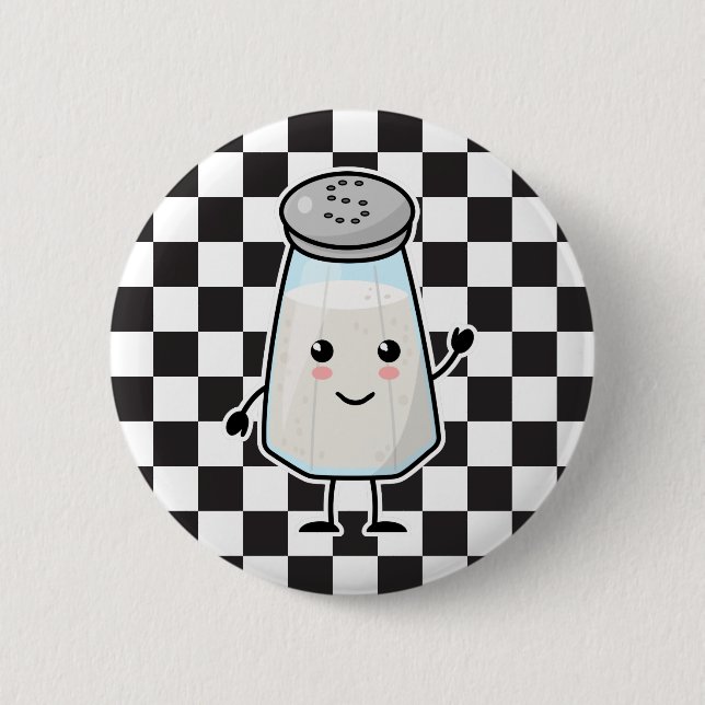 Kawaii Salt Shaker: Best Friends Forever BFF Button (Front)