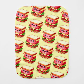 Kawaii Sandwich Baby Burp Cloth