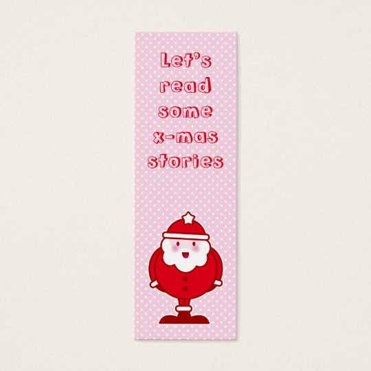 Kawaii Santa bookmark Mini Business Card