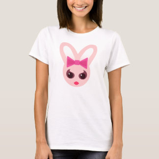 Kawaii Sassy Bunny Pink Bow T-Shirt