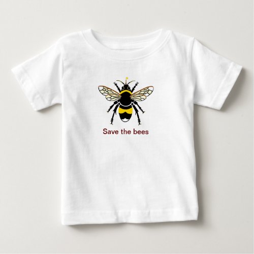 Kawaii _ Save the BEES_ Wildlife _ Nature _ Baby T_Shirt