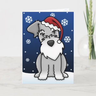 Kawaii Schnauzer Christmas Card