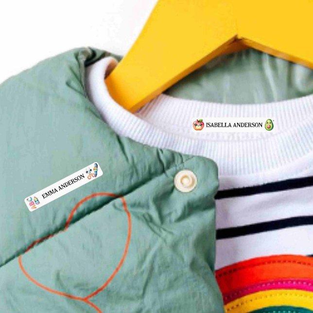 Kawaii School Cute Design Iron On  Labels (School Essentials)