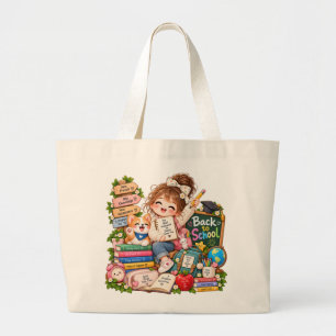 Kawaii School Friends Jumbo Tote Bag