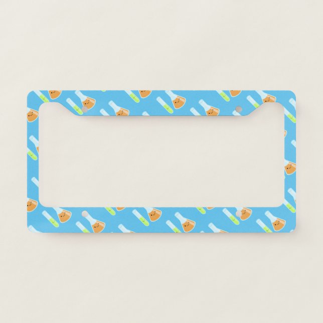 Kawaii Scientist Science Lab License Plate Frame (Front)
